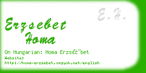 erzsebet homa business card